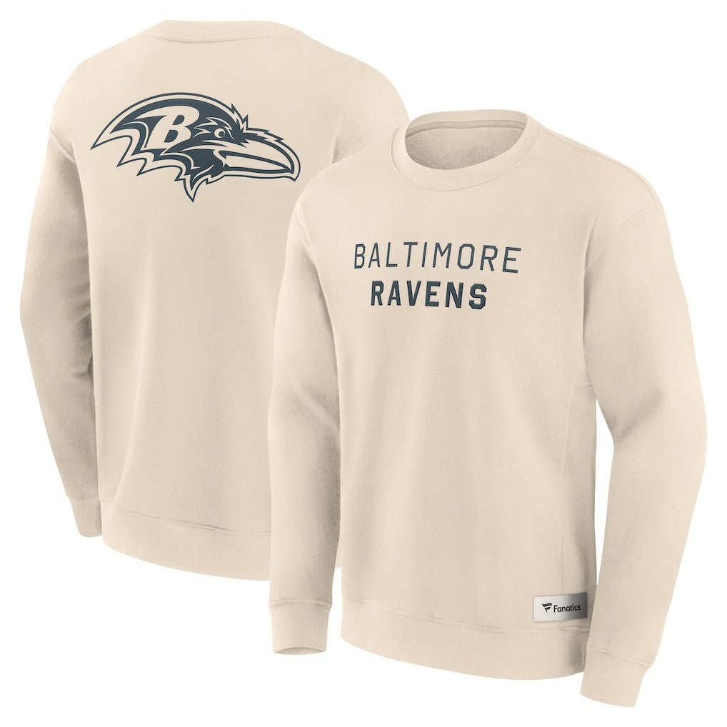 Baltimore Ravens Elements Future Ground Lettering Pullover Sweatshirt - Cream sale