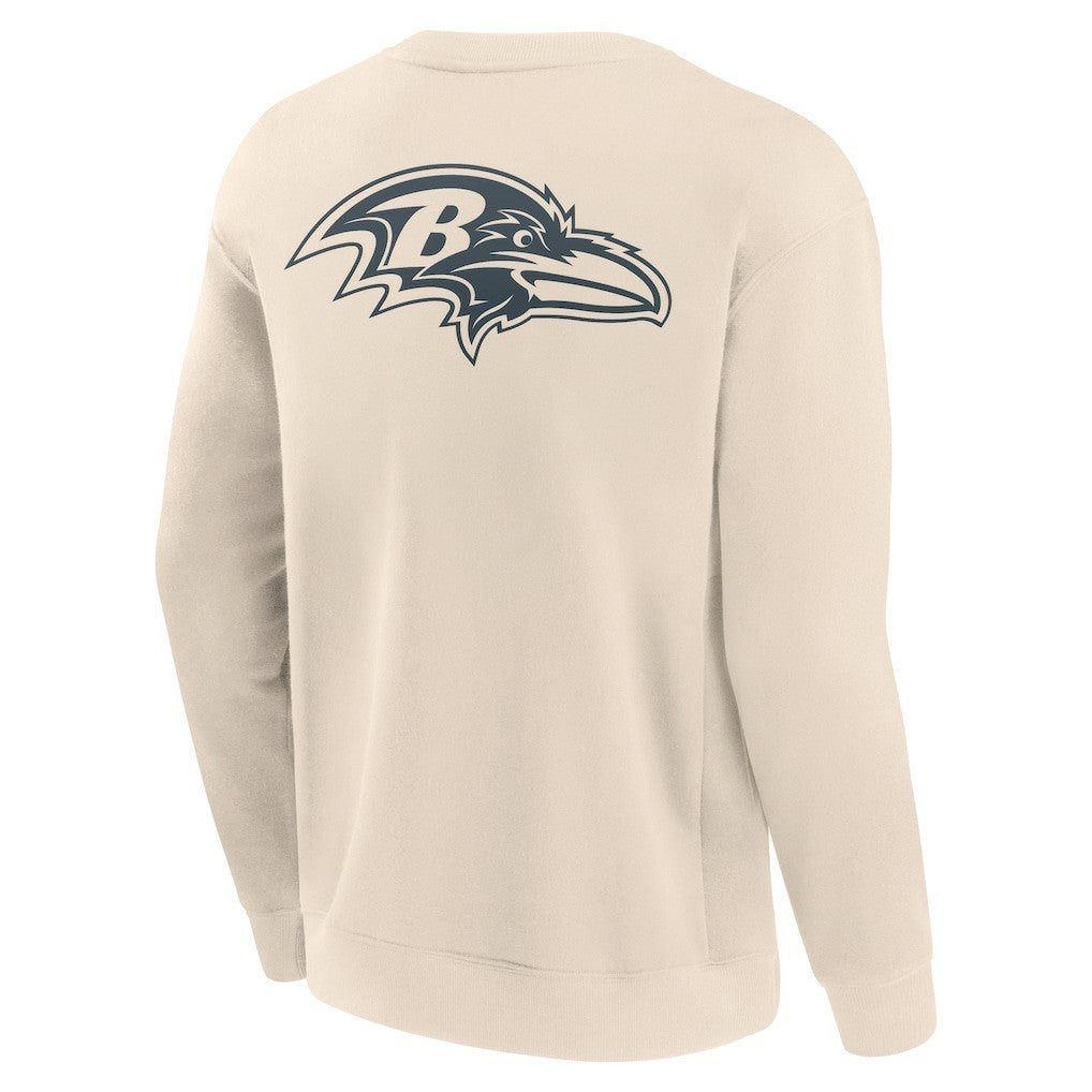 Baltimore Ravens Elements Future Ground Lettering Pullover Sweatshirt - Cream sale