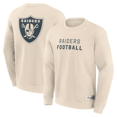 Las Vegas Raiders Elements Future Ground Lettering Pullover Sweatshirt - Cream outlet