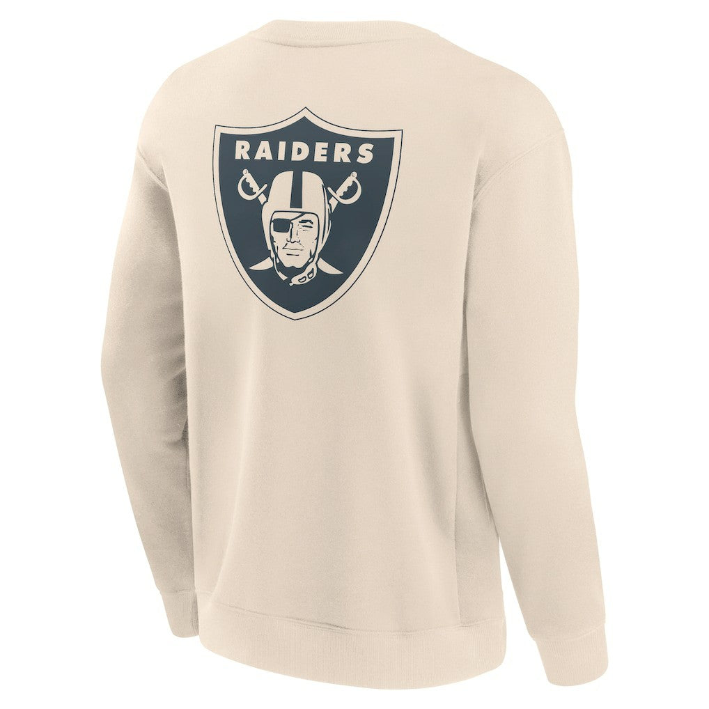 Las Vegas Raiders Elements Future Ground Lettering Pullover Sweatshirt - Cream outlet