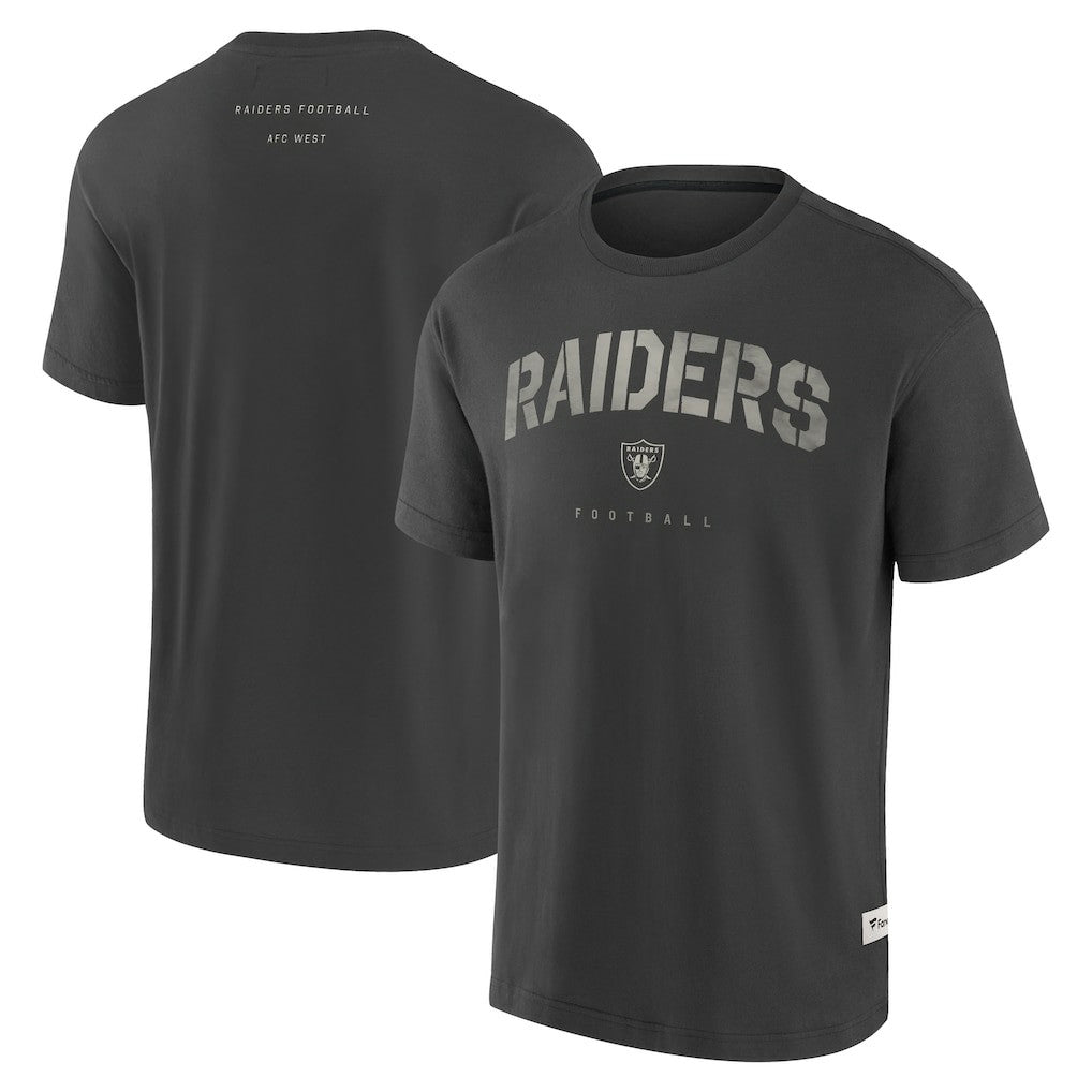 Las Vegas Raiders Elements Weathered Tonal Future Ground T-Shirt - Charcoal for sale