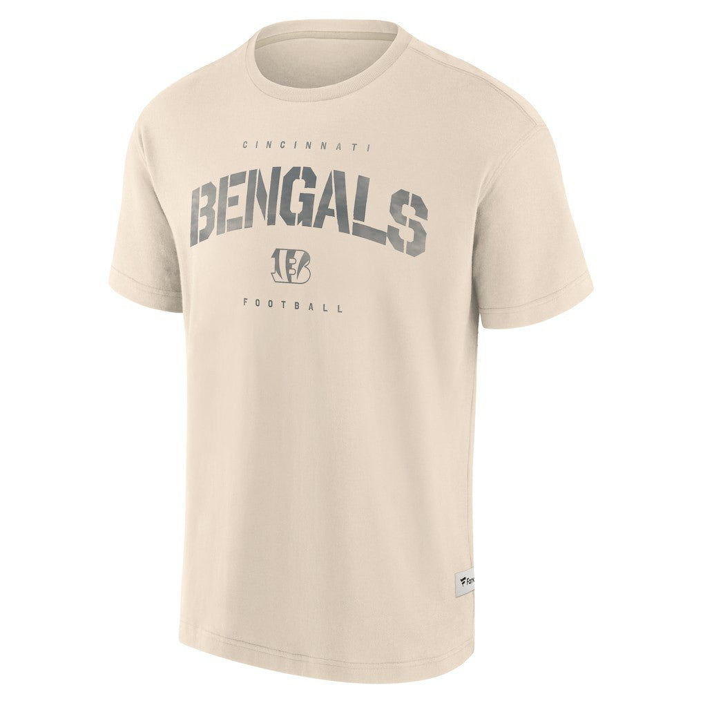 Cincinnati Bengals Elements Weathered Tonal Future Ground T-Shirt - Cream for sale