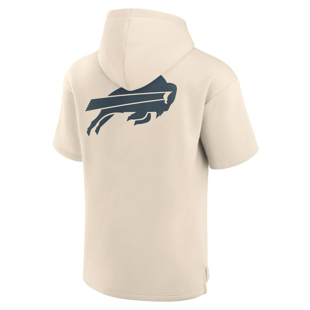Buffalo Bills Elements Future Ground Lettering Short Sleeve Pullover Hoodie - Cream sale