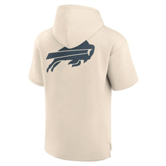 Buffalo Bills Elements Future Ground Lettering Short Sleeve Pullover Hoodie - Cream sale