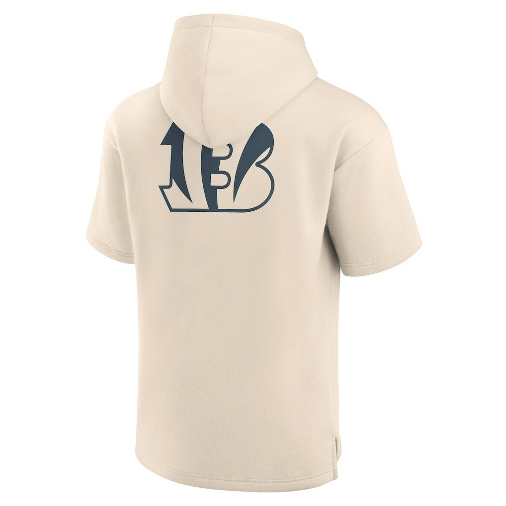 Cincinnati Bengals Elements Future Ground Lettering Short Sleeve Pullover Hoodie - Cream online