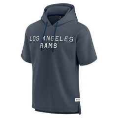 Los Angeles Rams Elements Future Ground Lettering Short Sleeve Pullover Hoodie - Navy cheap