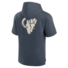 Los Angeles Rams Elements Future Ground Lettering Short Sleeve Pullover Hoodie - Navy cheap