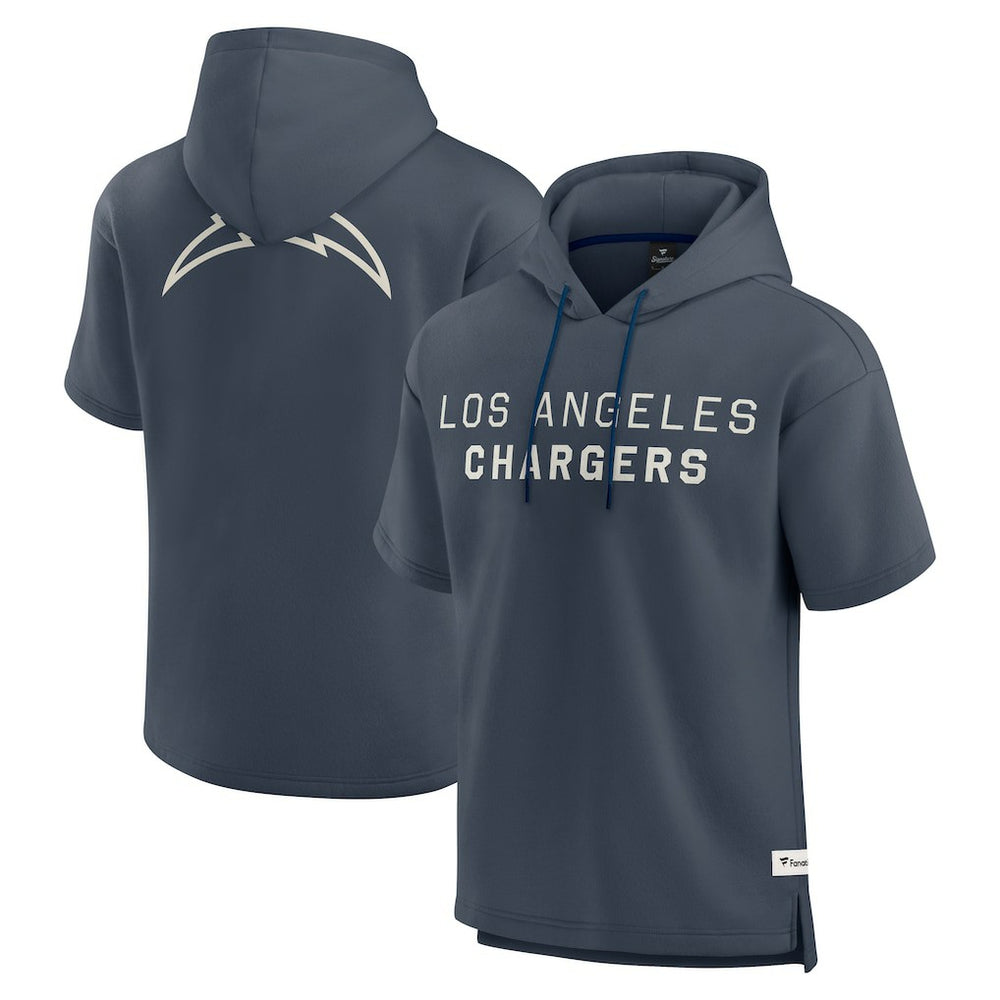 Los Angeles Chargers Elements Future Ground Lettering Short Sleeve Pullover Hoodie - Navy for sale