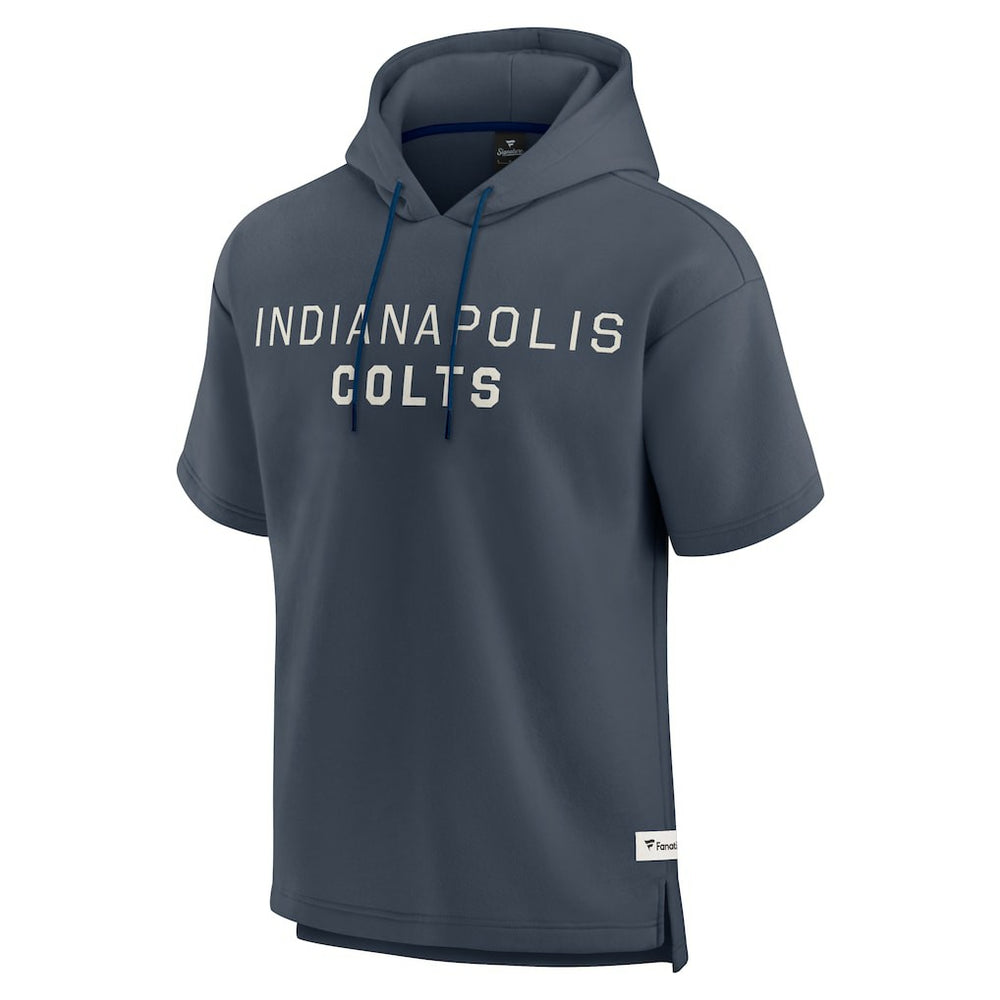 Indianapolis Colts Elements Future Ground Lettering Short Sleeve Pullover Hoodie - Navy on sale