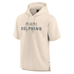 Miami Dolphins Elements Future Ground Lettering Short Sleeve Pullover Hoodie - Cream sale