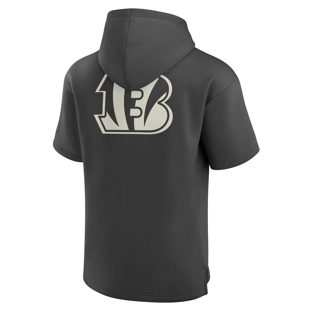 Cincinnati Bengals Elements Future Ground Lettering Short Sleeve Pullover Hoodie - Charcoal on sale