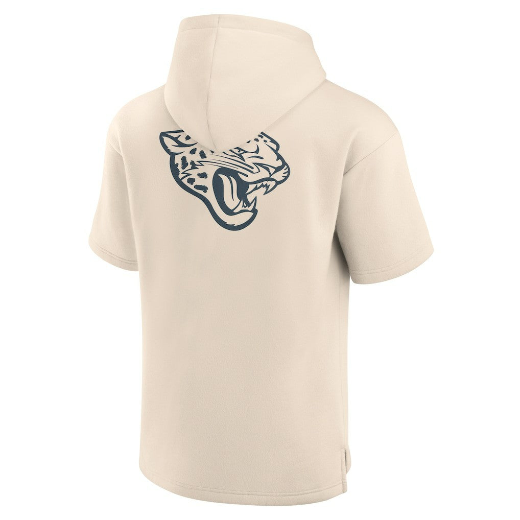 Jacksonville Jaguars Elements Future Ground Lettering Short Sleeve Pullover Hoodie - Cream discount