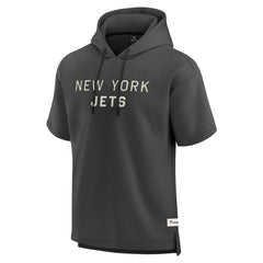 New York Jets Elements Future Ground Lettering Short Sleeve Pullover Hoodie - Charcoal discount