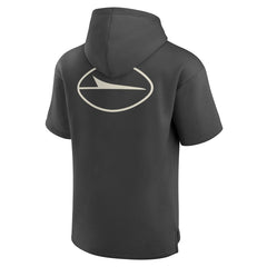 New York Jets Elements Future Ground Lettering Short Sleeve Pullover Hoodie - Charcoal discount