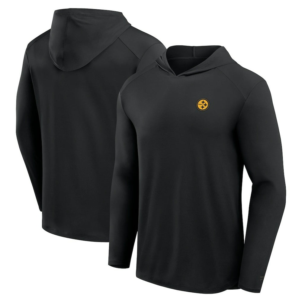 Pittsburgh Steelers Front Office Power Mono Long Sleeve Hoodie T-Shirt - Black on sale