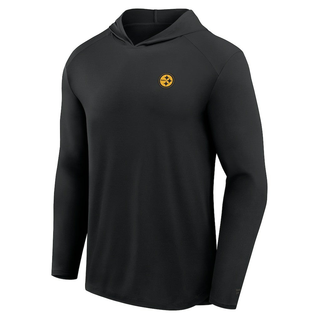 Pittsburgh Steelers Front Office Power Mono Long Sleeve Hoodie T-Shirt - Black on sale