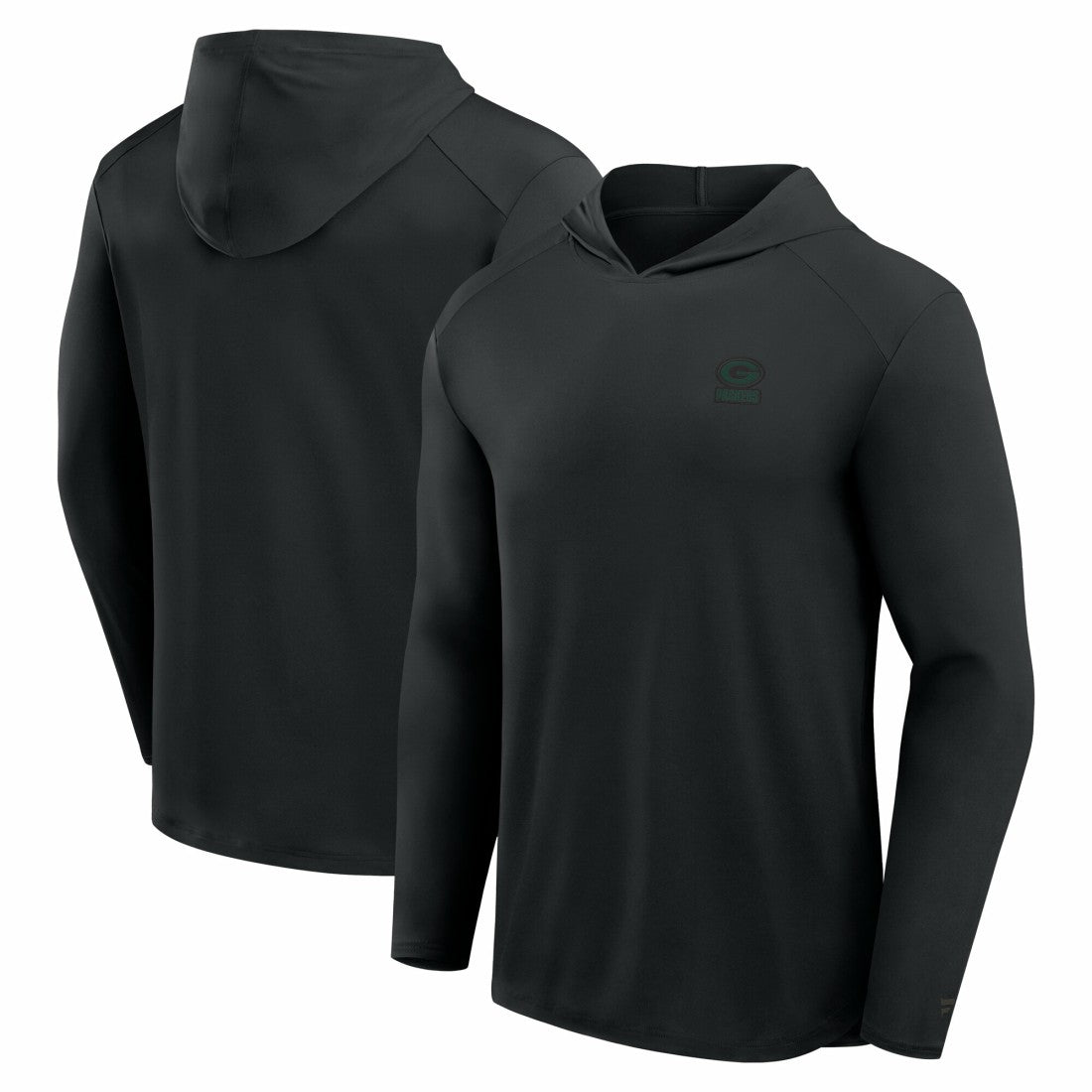 Green Bay Packers Front Office Power Mono Long Sleeve Hoodie T-Shirt - Black discount