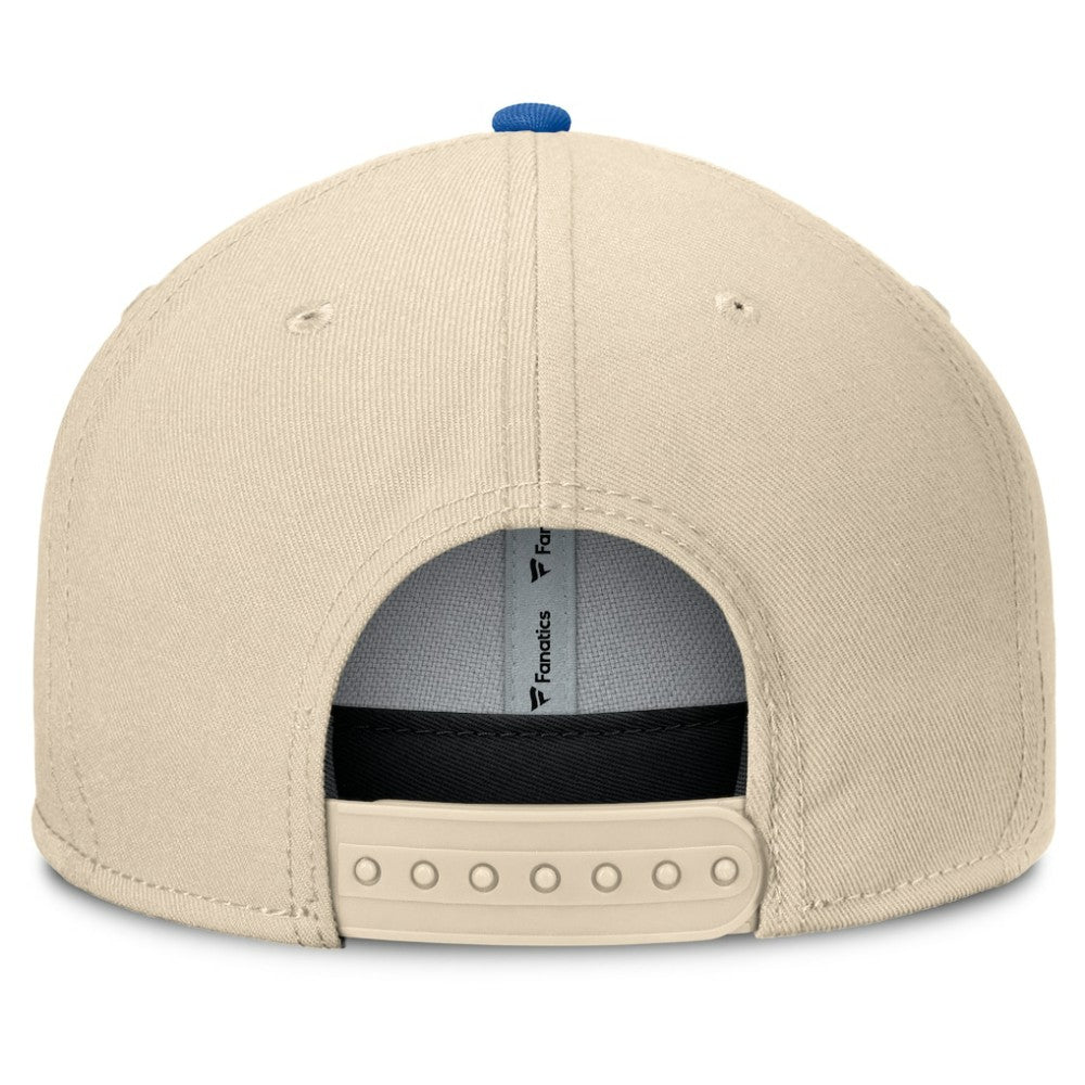Atlanta Braves Cooperstown Collection Bounder Snapback Hat Natural/Royal