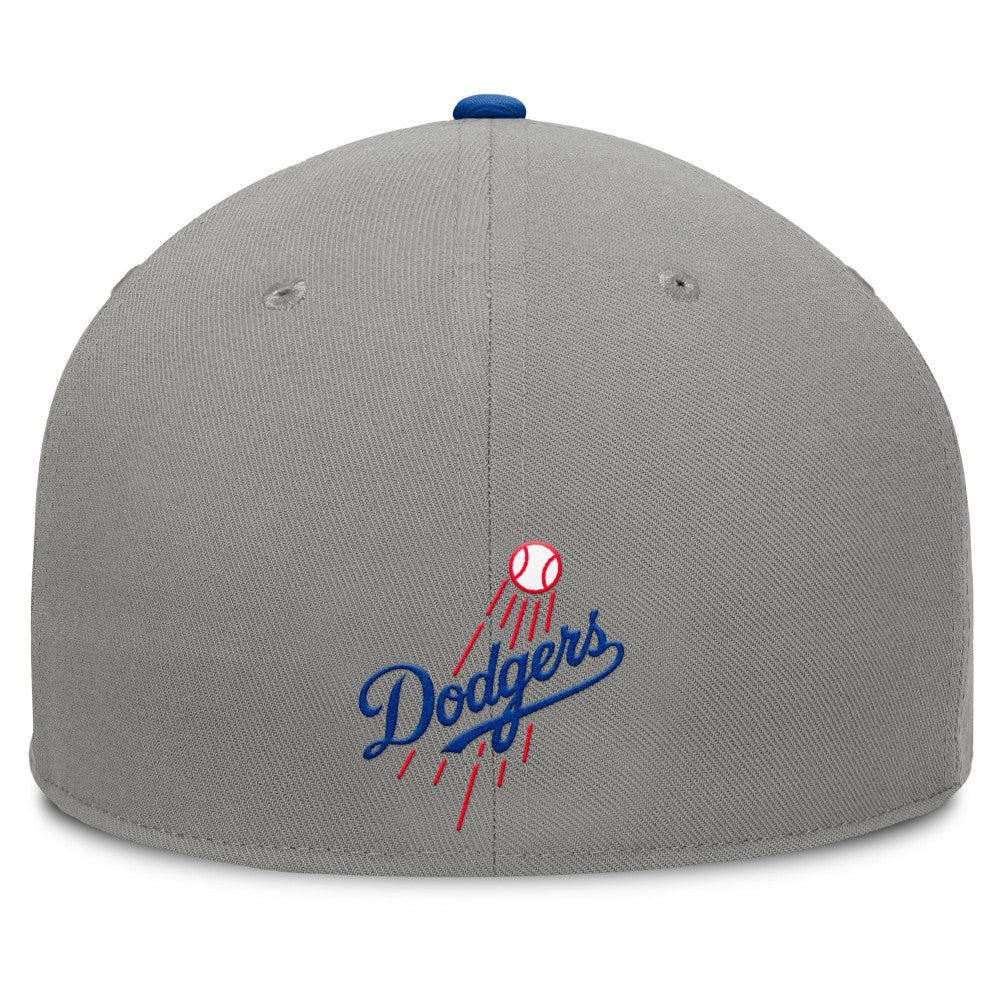 Los Angeles Dodgers Clubhouse Dugout Fitted Hat Gray/Royal