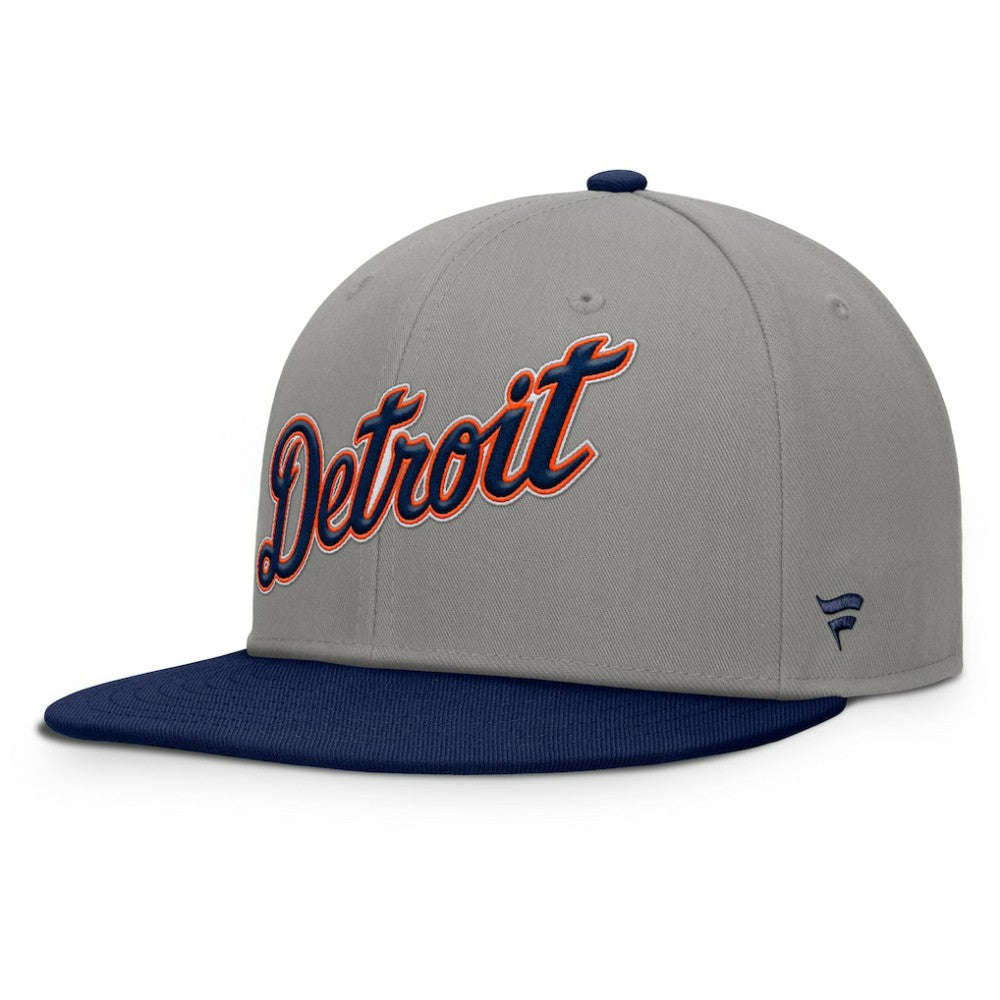 Detroit Tigers Clubhouse Dugout Fitted Hat Gray/Navy