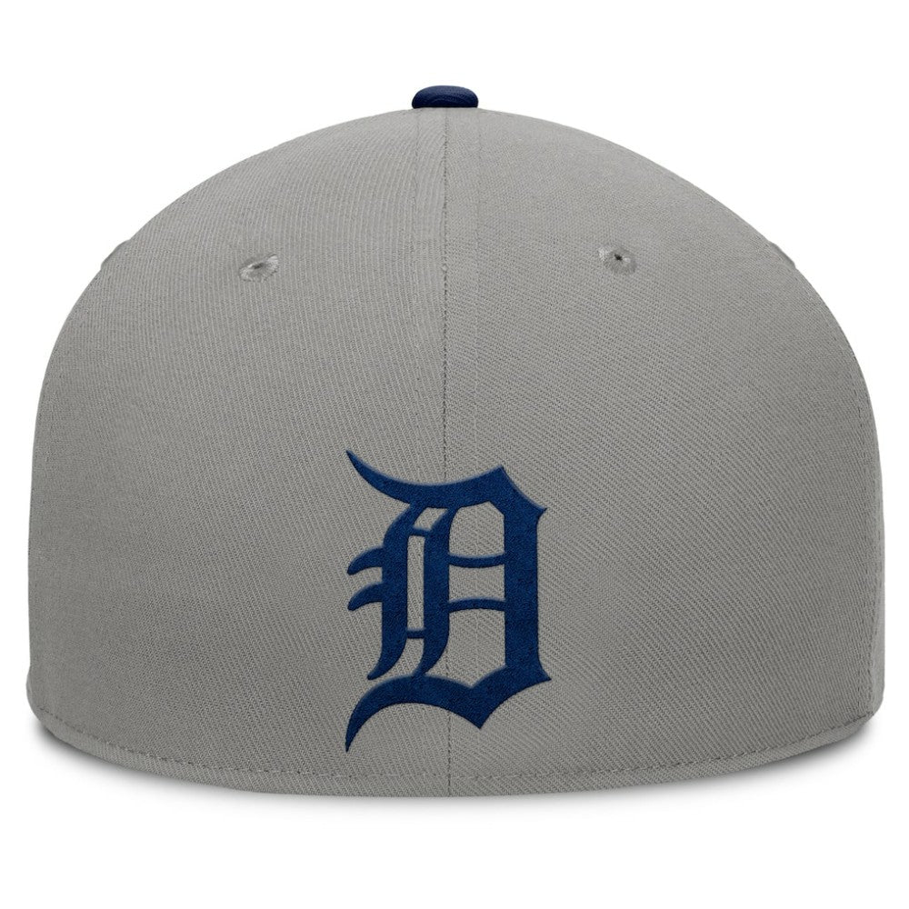 Detroit Tigers Clubhouse Dugout Fitted Hat Gray/Navy