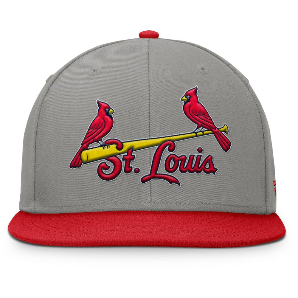 St. Louis Cardinals Clubhouse Dugout Fitted Hat Gray/Red
