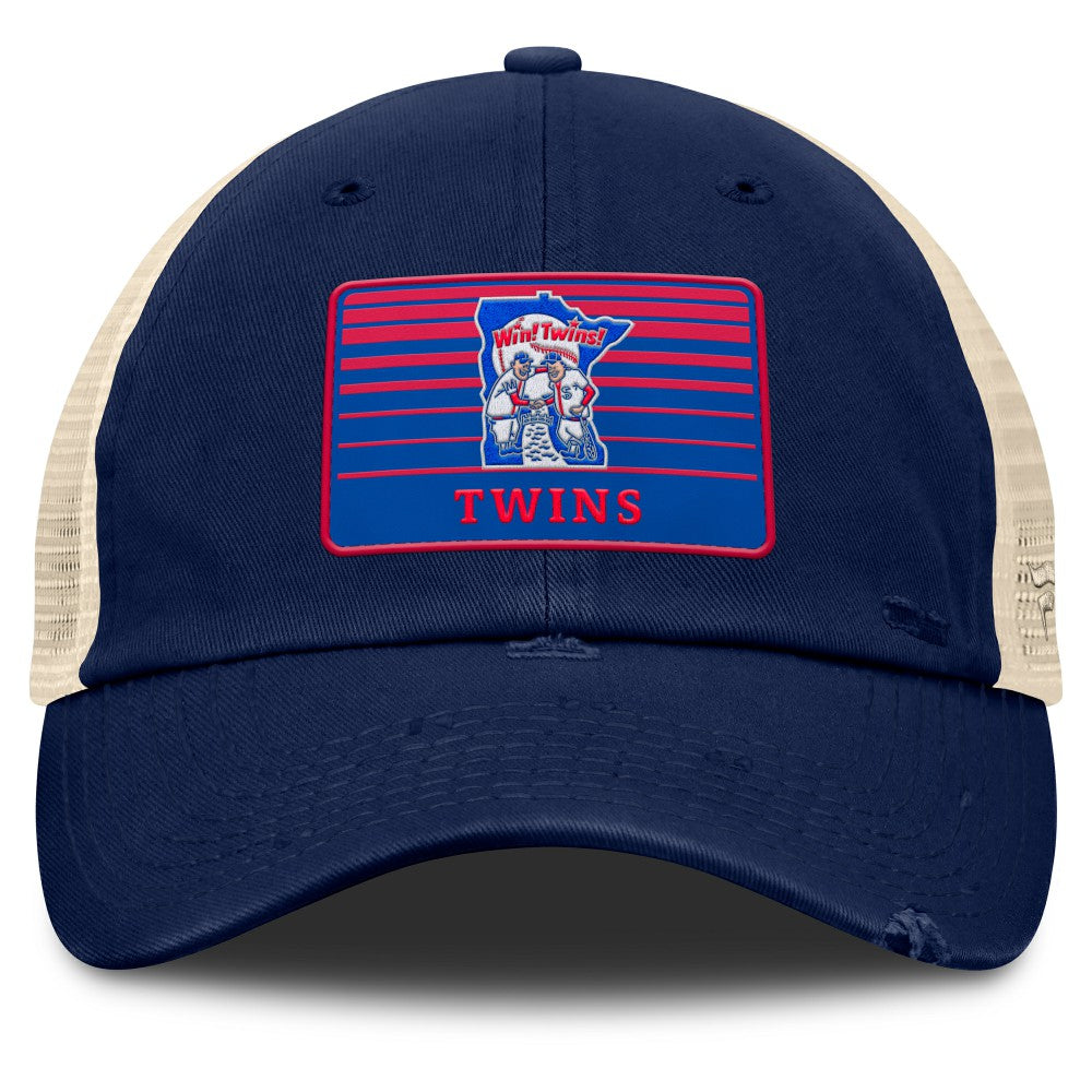 Minnesota Twins Cooperstown Collection Eastbound Mesh Adjustable Hat Navy/Natural
