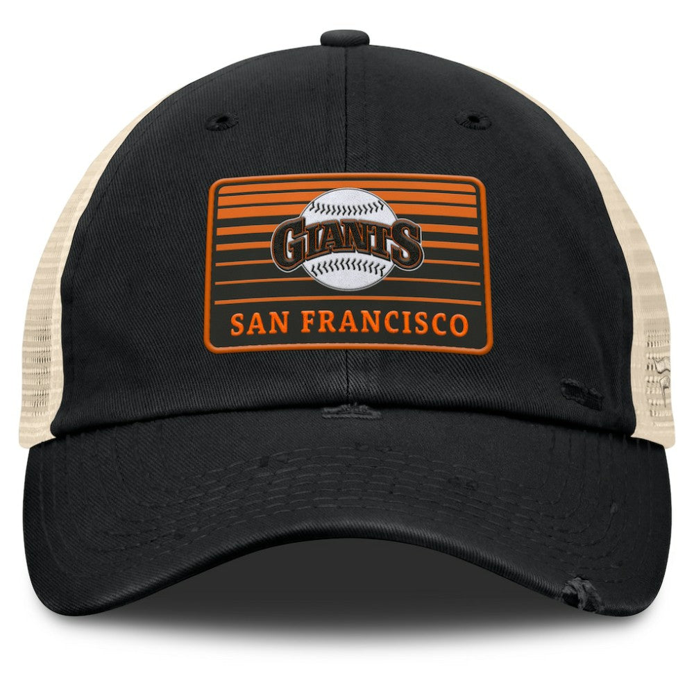 San Francisco Giants Cooperstown Collection Eastbound Mesh Adjustable Hat Black/Natural
