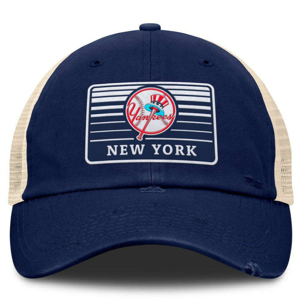 New York Yankees Cooperstown Collection Eastbound Mesh Adjustable Hat Navy/Natural