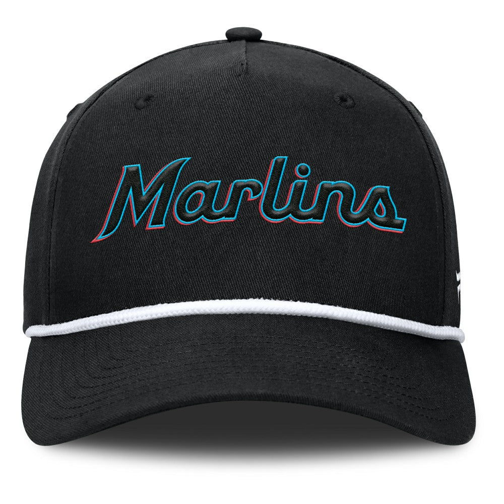 Miami Marlins Clubhouse Foul Ball A-Frame Adjustable Hat Black