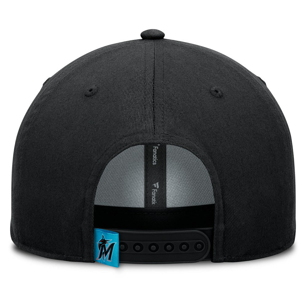 Miami Marlins Clubhouse Foul Ball A-Frame Adjustable Hat Black