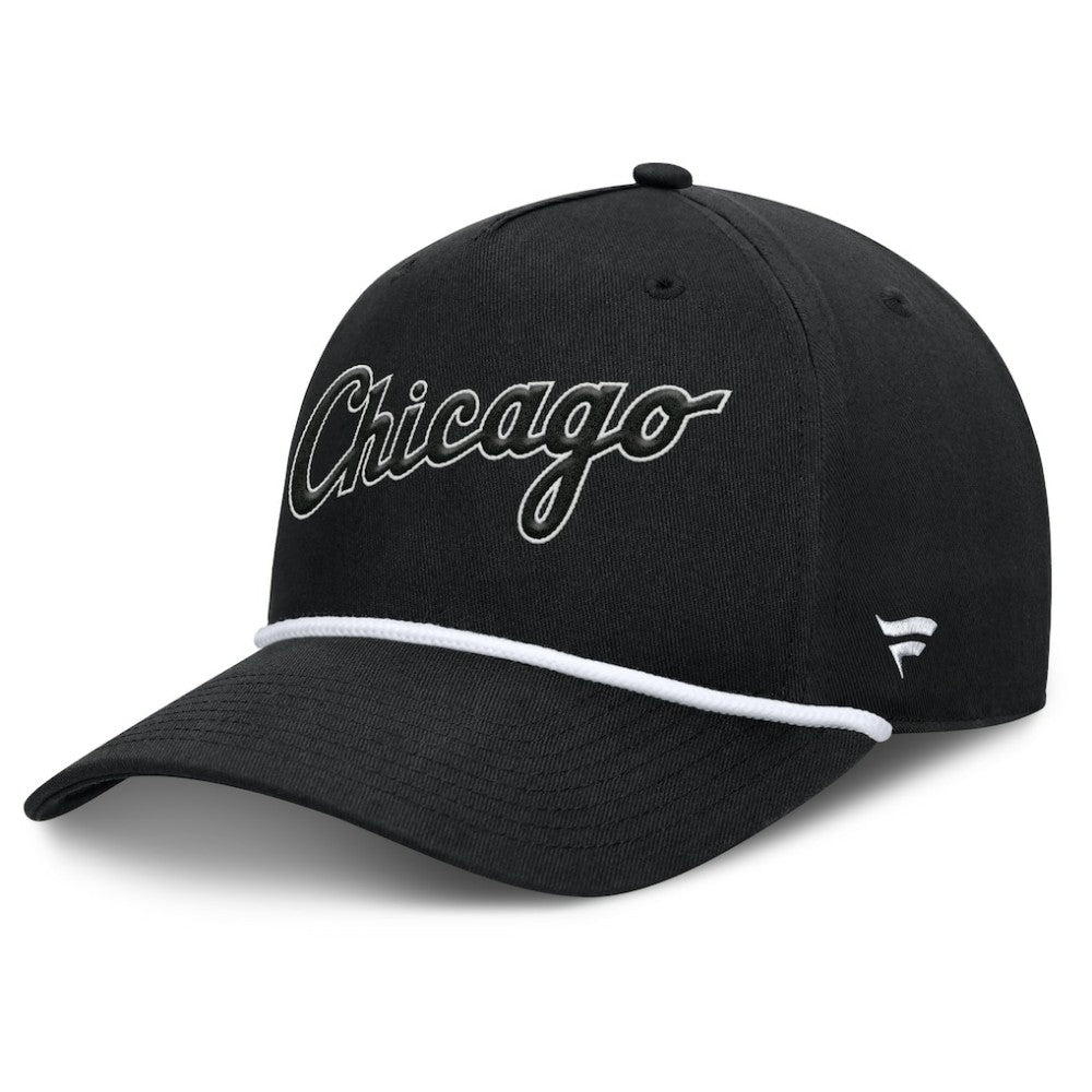 Chicago White Sox Clubhouse Foul Ball A-Frame Adjustable Hat Black