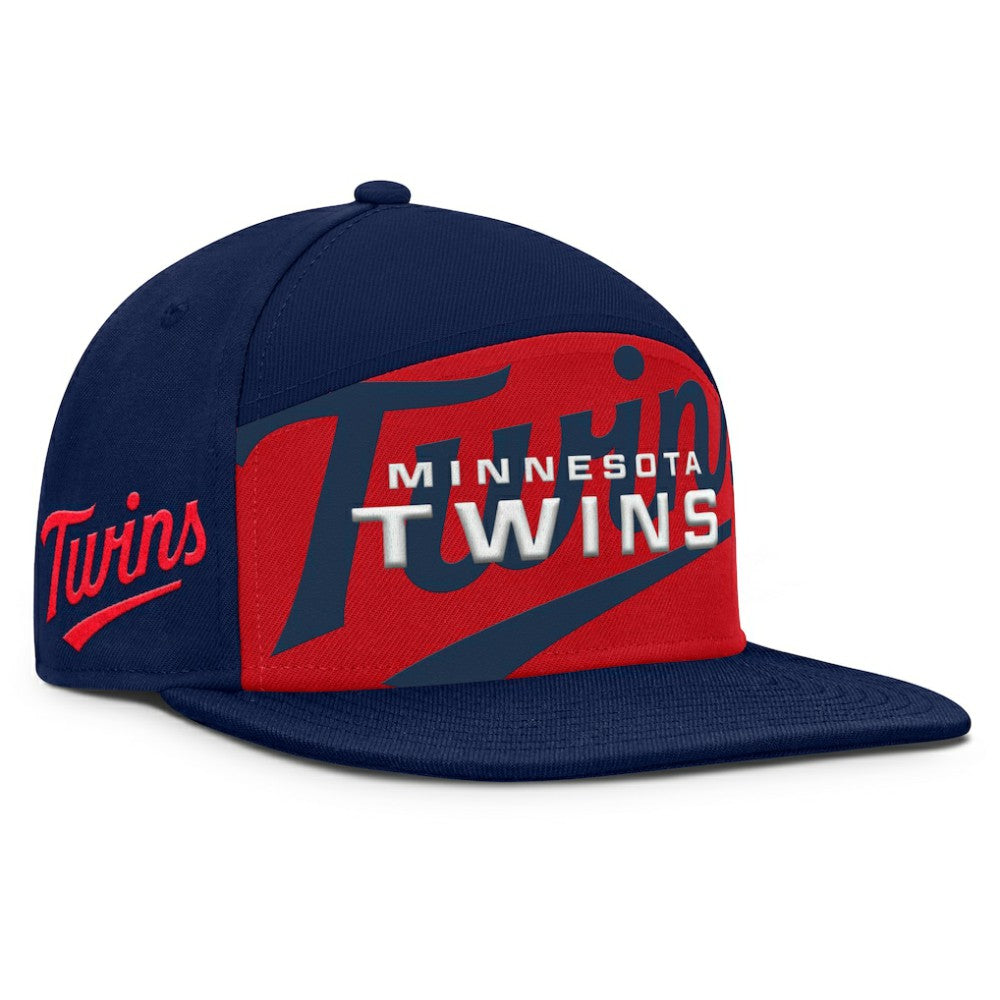 Minnesota Twins Clubhouse Splitter Snapback Hat Navy/Red