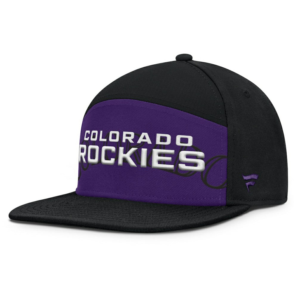 Colorado Rockies Clubhouse Splitter Snapback Hat Black/Purple