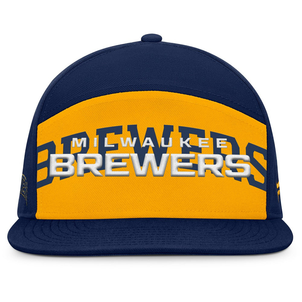 Milwaukee Brewers Clubhouse Splitter Snapback Hat Navy/Gold