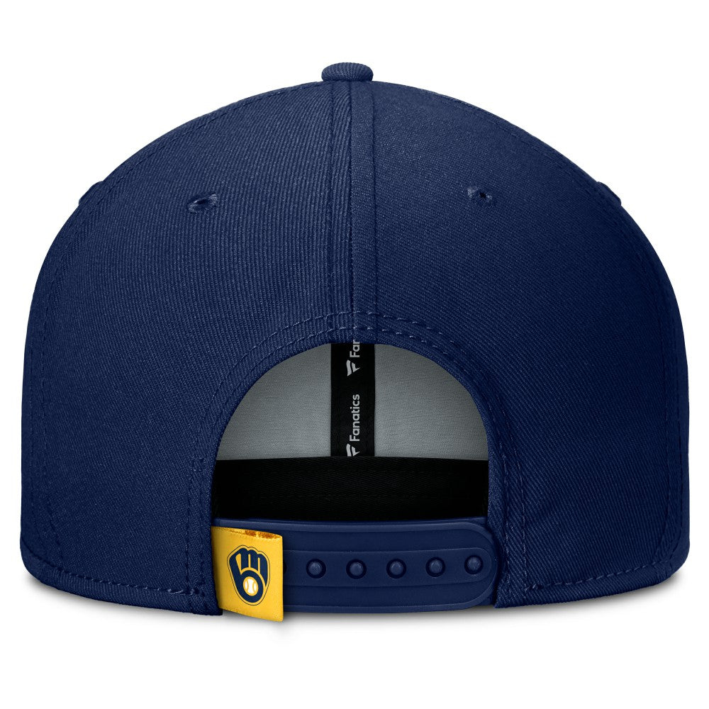 Milwaukee Brewers Clubhouse Splitter Snapback Hat Navy/Gold