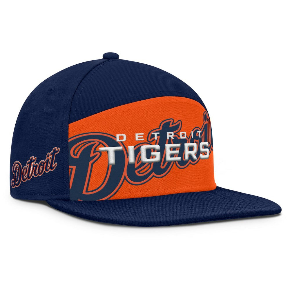 Detroit Tigers Clubhouse Splitter Snapback Hat Navy/Orange