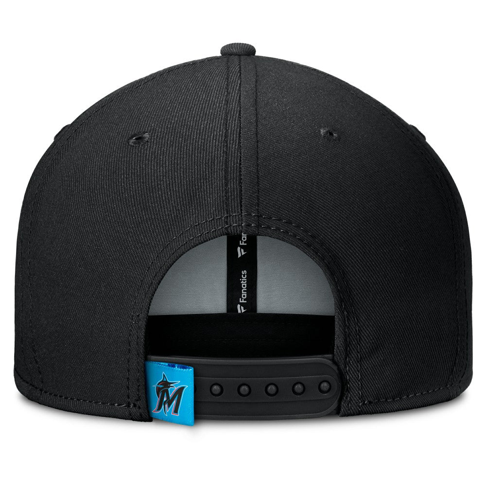 Miami Marlins Clubhouse Splitter Snapback Hat Black/Blue