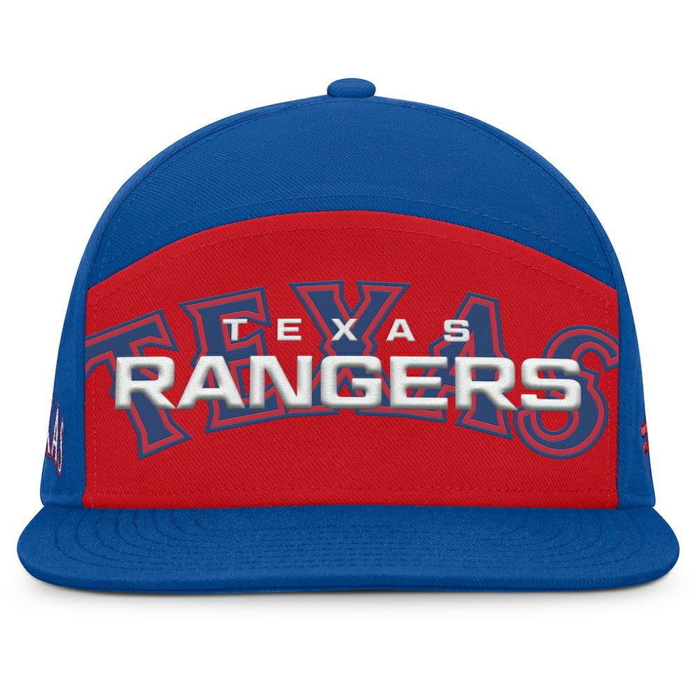 Texas Rangers Clubhouse Splitter Snapback Hat Royal/Red
