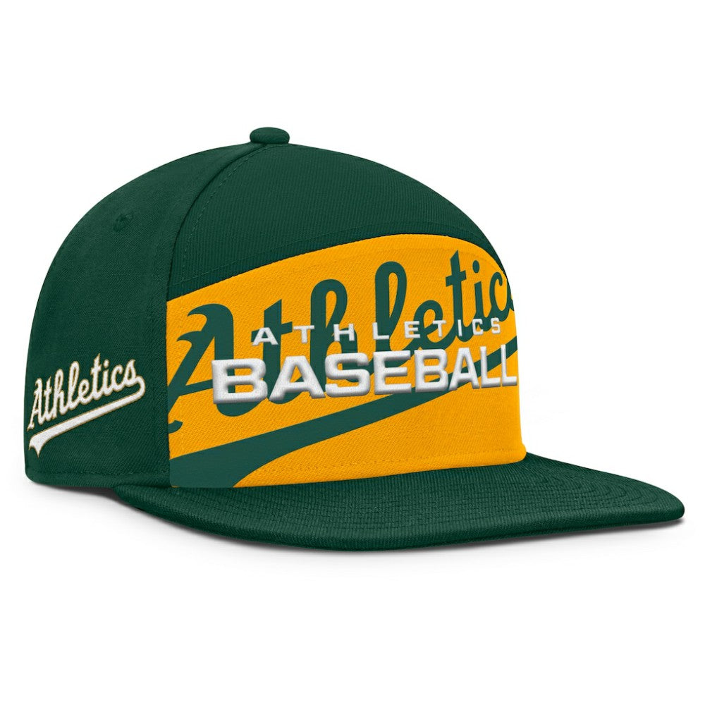 Athletics Clubhouse Splitter Snapback Hat Green/Gold
