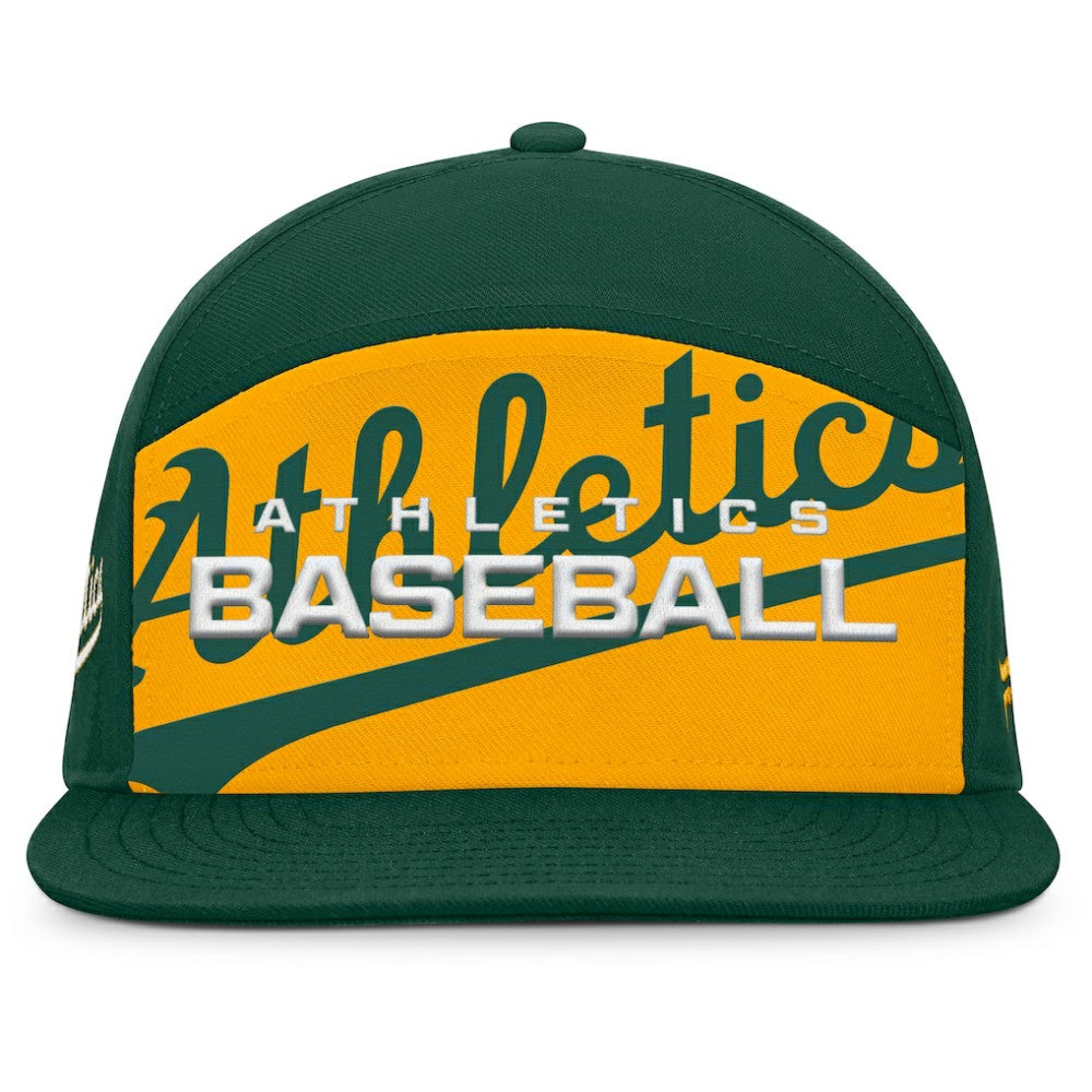 Athletics Clubhouse Splitter Snapback Hat Green/Gold