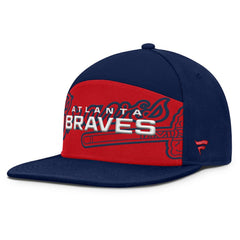 Atlanta Braves Clubhouse Splitter Snapback Hat Navy/Red
