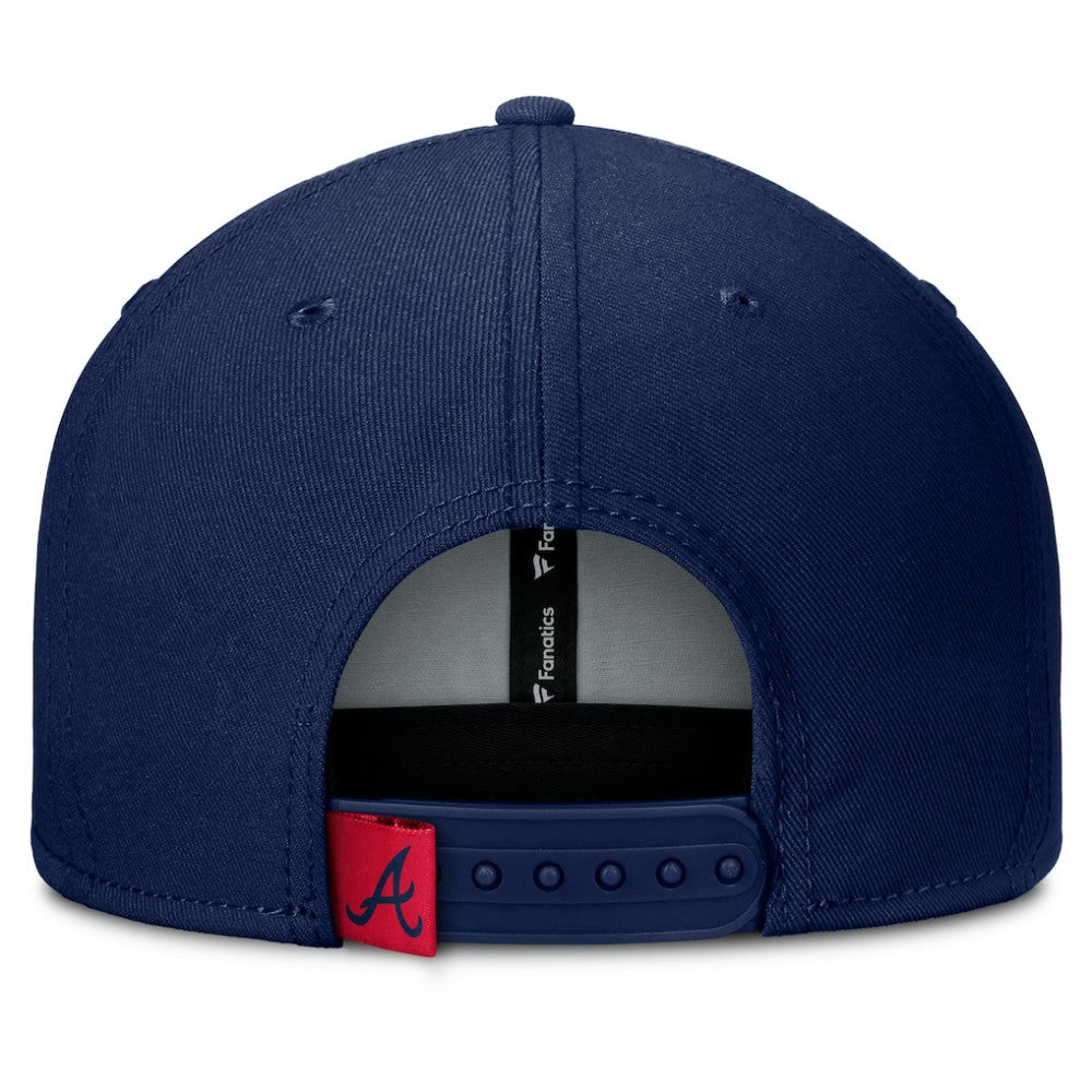 Atlanta Braves Clubhouse Splitter Snapback Hat Navy/Red