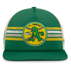 Athletics Cooperstown Collection Powers Snapback Hat Green/Natural