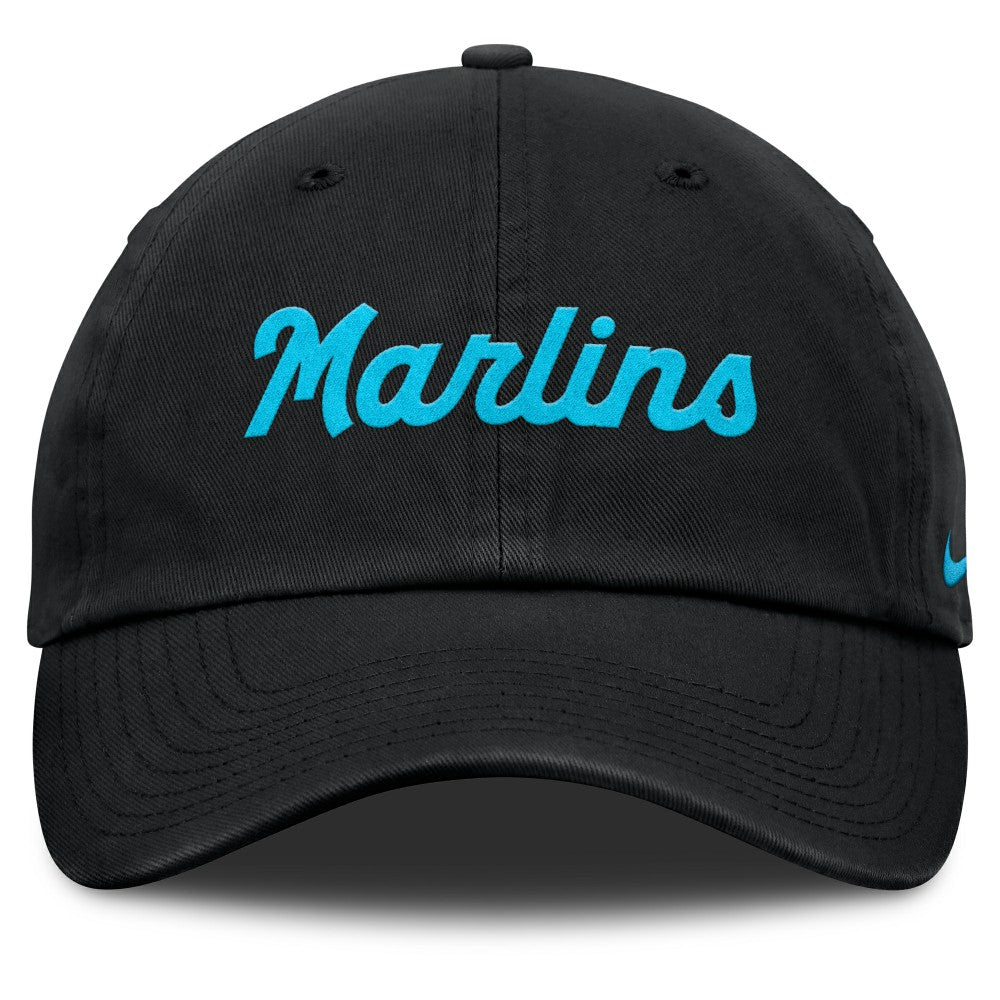 Miami Marlins Club Adjustable Hat Black