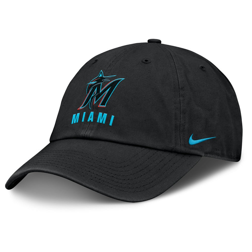 Miami Marlins Club Adjustable Hat Black