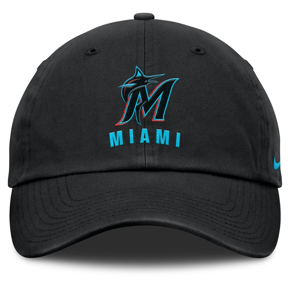 Miami Marlins Club Adjustable Hat Black