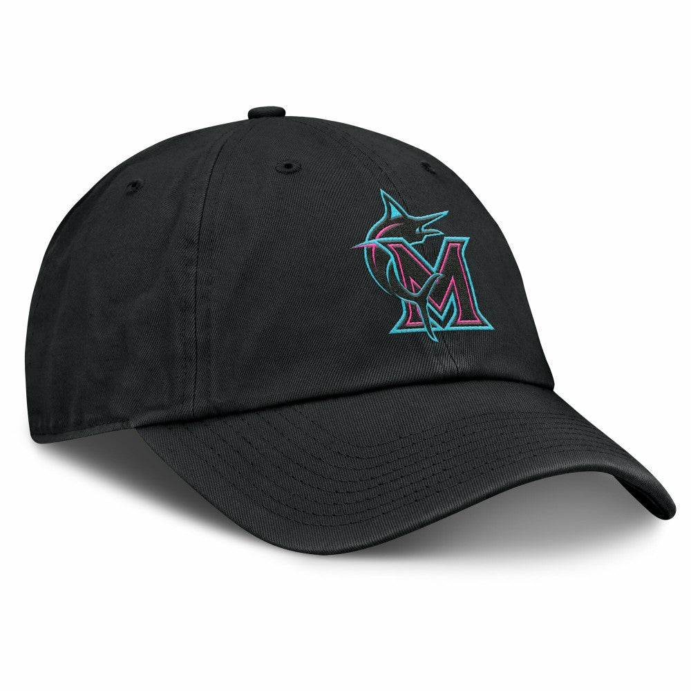 Miami Marlins Unisex 2025 City Connect Club Adjustable Hat Black