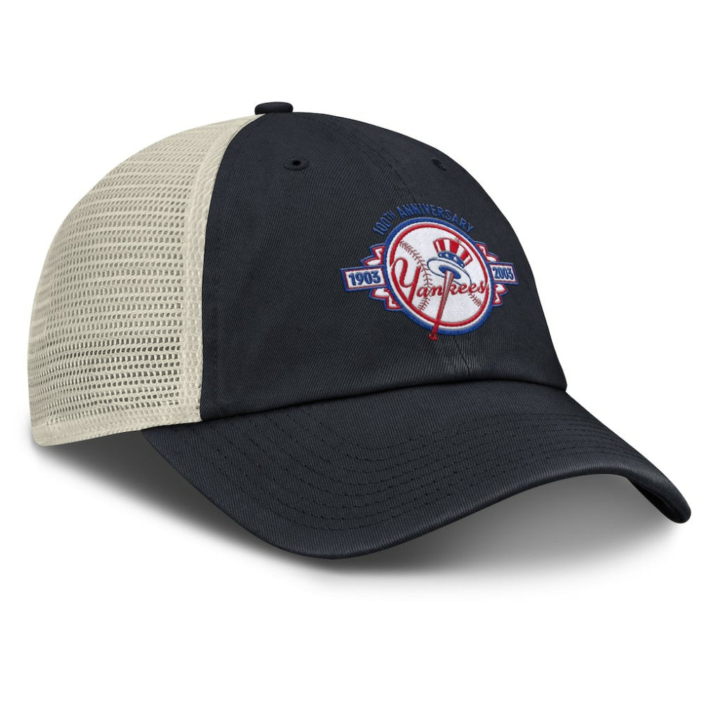 New York Yankees Cooperstown Collection Club Trucker Adjustable Hat Navy/Natural