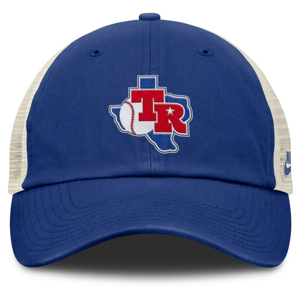 Texas Rangers Cooperstown Collection Club Trucker Adjustable Hat Royal/Natural